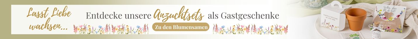 Blumensamen als Gastgeschenke