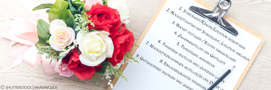 Checkliste Hochzeit Planung
